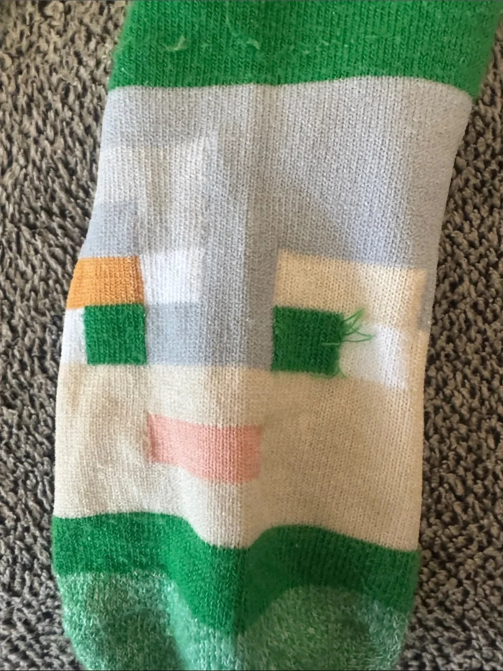 Multiples Kids Low-Cut Socks - Teal, Green, White & Gray